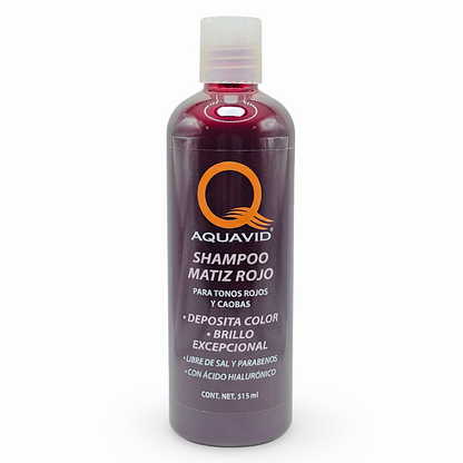 Shampoo Matiz Rojo con Ácido Hialurónico Aquavid